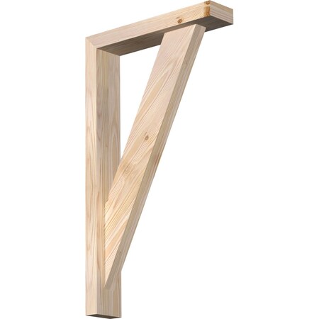 Ekena Millwork Traditional Craftsman Smooth Bracket w/ Offset Brace, Douglas Fir, 3 1/2"W x 16"D x 28"H BKT0402X16X28TRA04SDF
